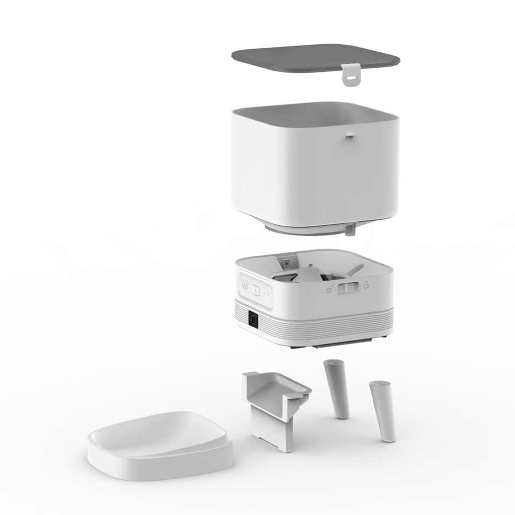 Hranitor Automat pentru Pisici si Caini cu WiFi, Camera Video si Audio