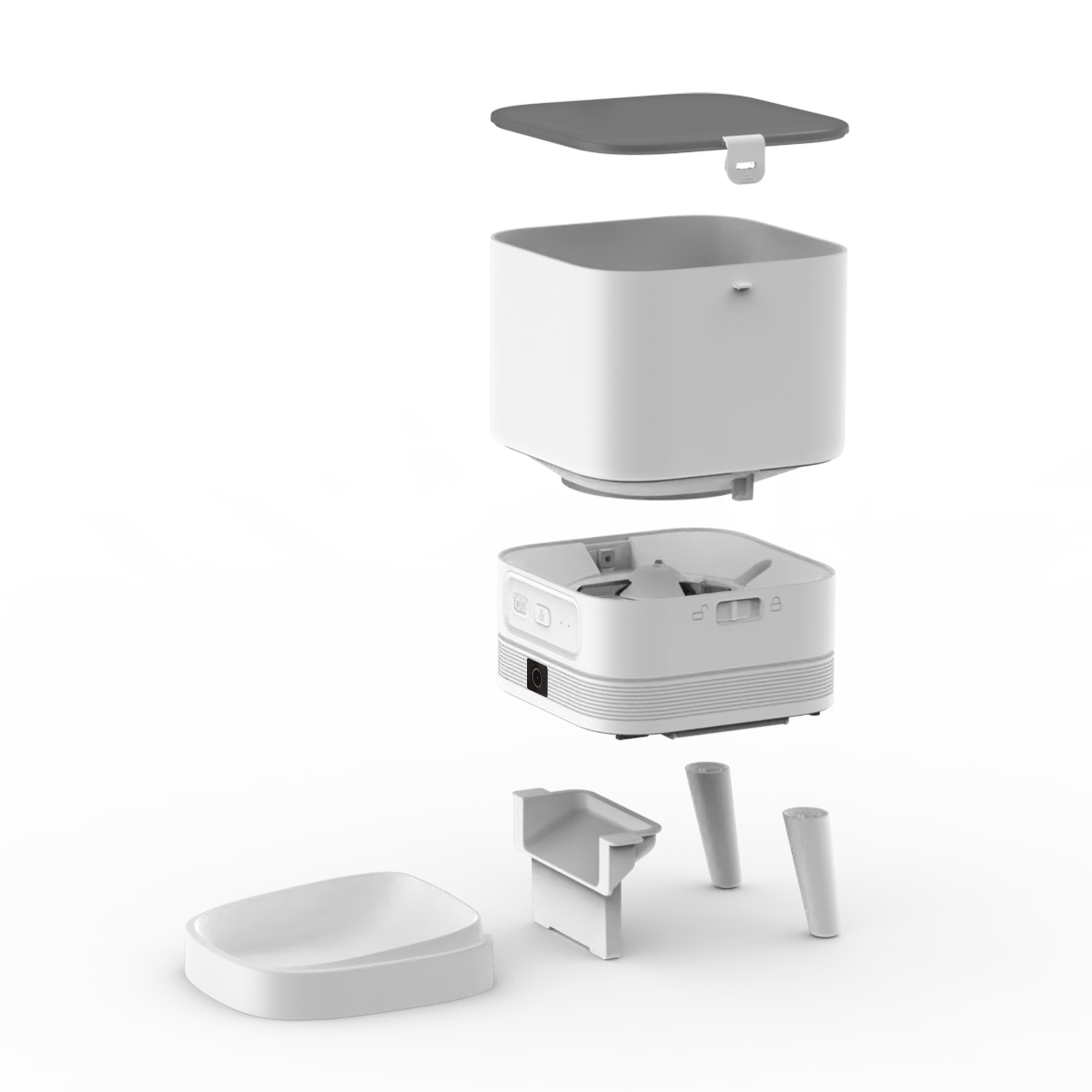 Hranitor Automat pentru Pisici si Caini cu WiFi, Camera Video si Audio