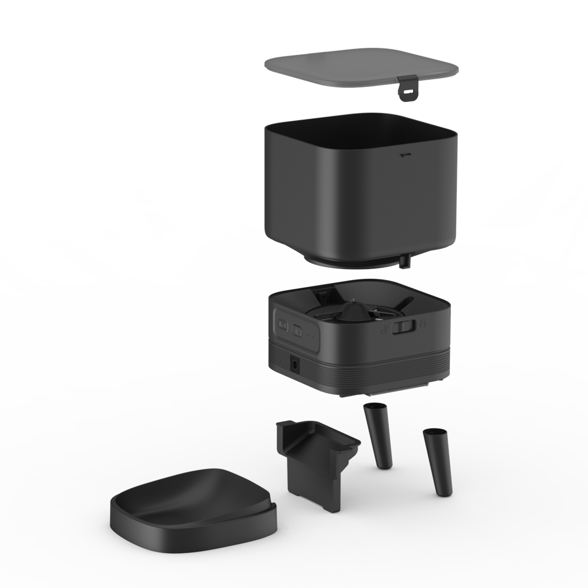 Hranitor Automat pentru Pisici si Caini cu WiFi, Camera Video si Audio