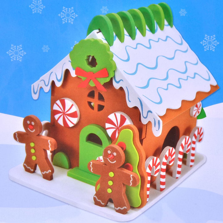 Set creatii de craciun ”creeaza casa de biscuiti 3d” - 62buc