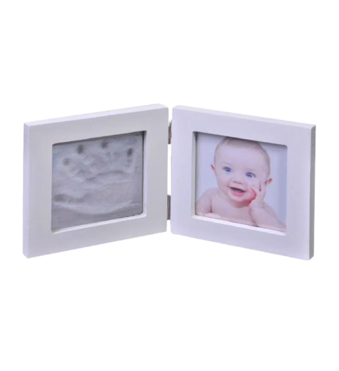 Rama foto Baby Cute cu kit de amprenta pentru bebelusi – din lemn