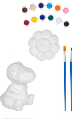 Set Creativ ”Coloreaza Lampa” cu Acuarele 7.5x9x12cm - Dinozaur