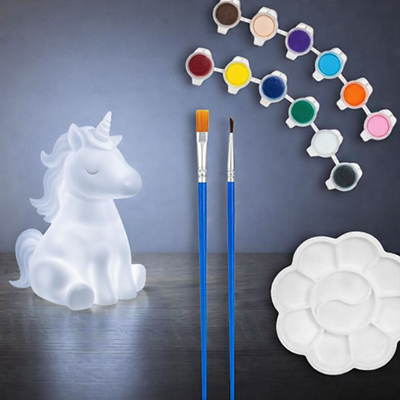 Set Creativ ”Coloreaza Lampa” cu Acuarele 7.5x9x12cm - Unicorn