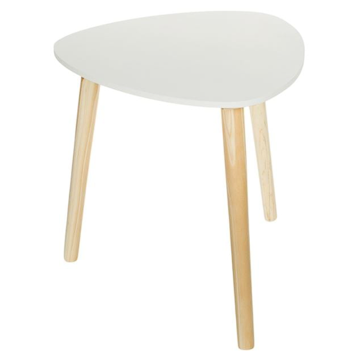 Masuta Living Triunghiulara Alba 48x48x46cm